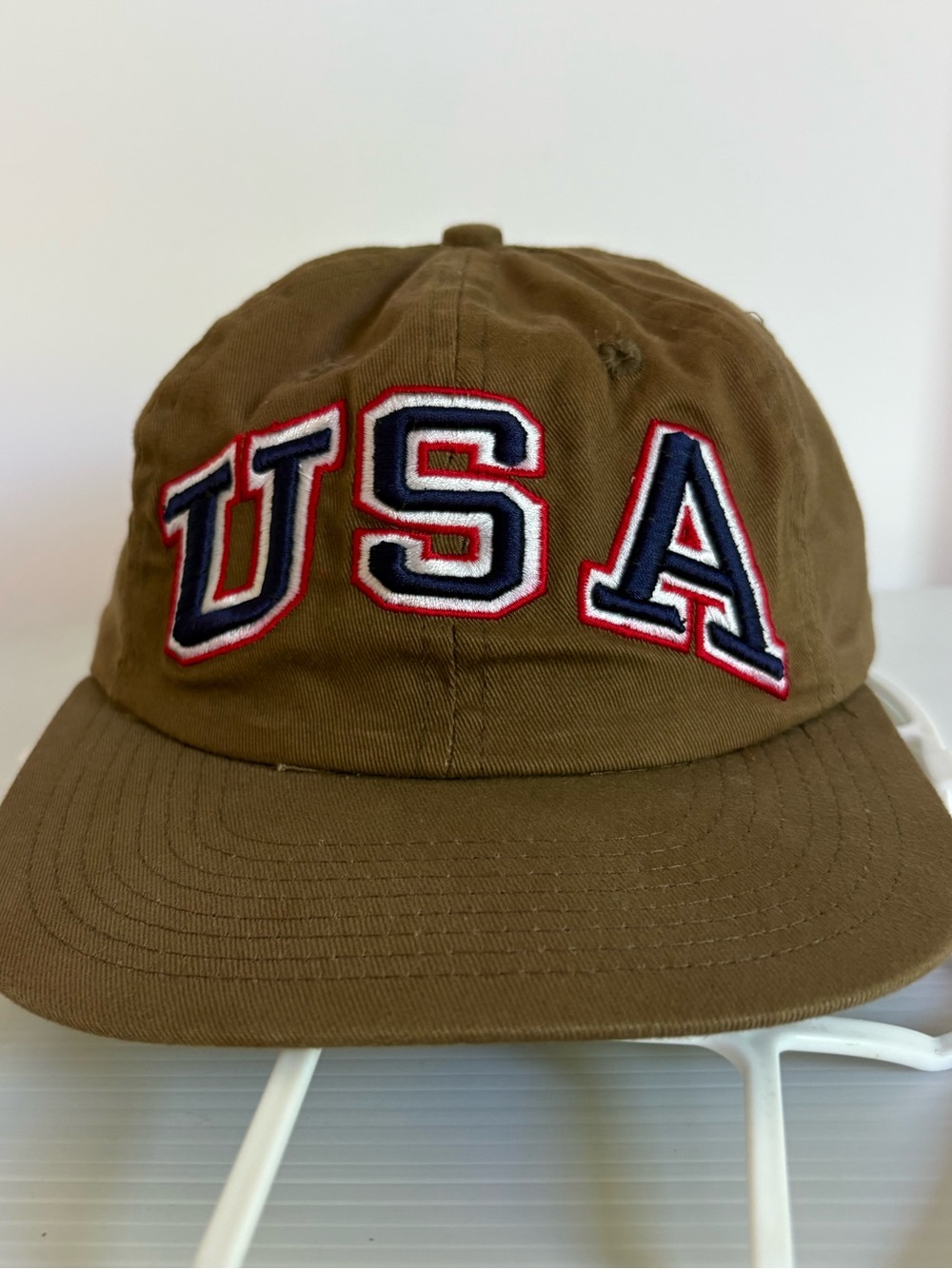 USA Embroidered Brown Dad Cap